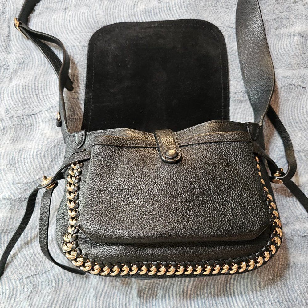 RARE! Coach Dakota 21 Flap Crossbody Bag Purse in Black pebbled leather - Picture 2 of 8